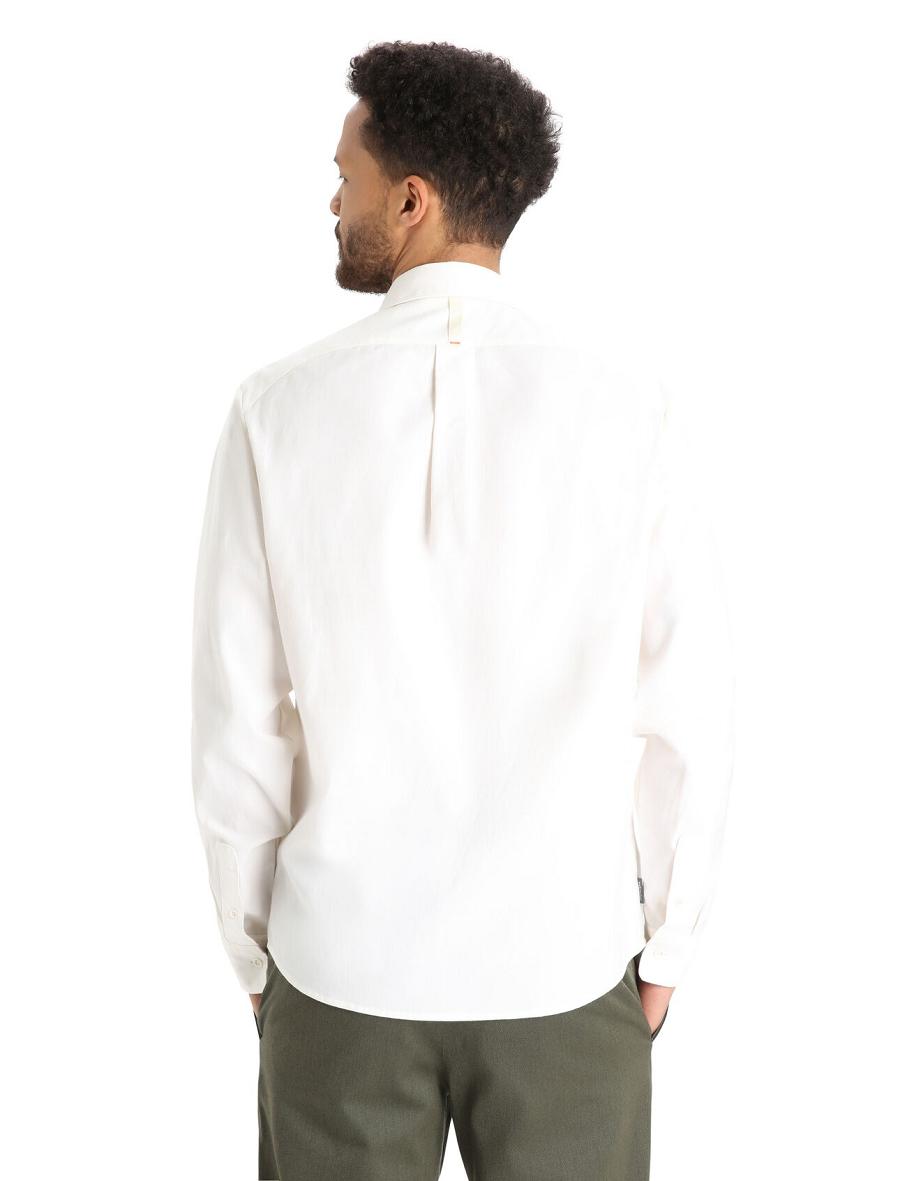 Long Sleeve Icebreaker Merino Berlin Shirt Homme Blanche | FR 1234RVDW